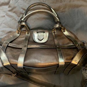 Alexander McQueen Satchel pewter metallic Leather